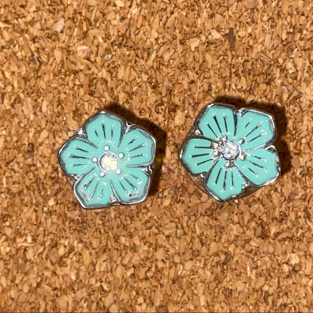 Flower Earrings | Aqua/Mint/Green/Turquoise